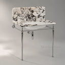 marble sink vanity in Calacatta Crema Viola - Image 1