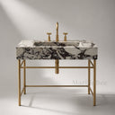 marble sink vanity top in Calacatta Crema Viola - Image 1