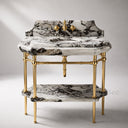 marble sink top in Calacatta Crema Viola - Image 1