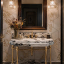marble sink top in Calacatta Crema Viola - Image 2