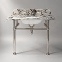 wall mount marble sink in Calacatta Crema Viola - Image 1