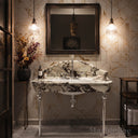 marble top with sink in Calacatta Crema Viola - Image 2