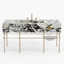 bath vanity marble top in Calacatta Crema Viola - Image 3