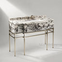 marble vanity top and sink in Calacatta Crema Viola - Image 1