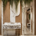 marble vanity top and sink in Calacatta Crema Viola - Image 2