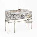 marble vanity top and sink in Calacatta Crema Viola - Image 5