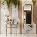 marble vanity top bathroom in Calacatta Crema Viola - Image 2