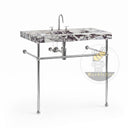 marble vanity top sink in Calacatta Crema Viola - Image 4