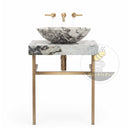 Marble Vanity Top in Calacatta Crema Viola - Image 4