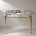 Marble Vanity Countertop in Calacatta Crema Viola - Image 1