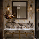 marble for vanity in Calacatta Crema Viola - Image 3