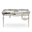marble bath vanity in Calacatta Crema Viola - Image 4