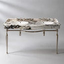 marble bath vanity in Calacatta Crema Viola - Image 1