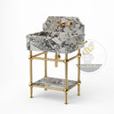 marble bathroom countertops in Calacatta Crema Viola - Image 3