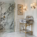 marble bathroom countertops in Calacatta Crema Viola - Image 2