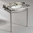 marble sink vanity in Calacatta Crema Viola - Image 1
