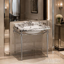 marble sink vanity in Calacatta Crema Viola - Image 2