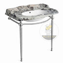 marble sink vanity in Calacatta Crema Viola - Image 4