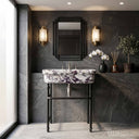marble sink vanity top in Calacatta Crema Viola - Image 2