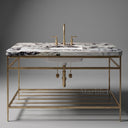 marble sink top in Calacatta Crema Viola - Image 1