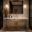 marble sink top in Calacatta Crema Viola - Image 3