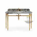 wall mount marble sink in Calacatta Crema Viola - Image 3