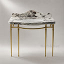 marble top with sink in Calacatta Crema Viola - Image 1