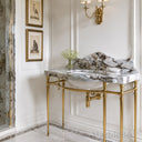 marble top with sink in Calacatta Crema Viola - Image 2