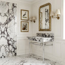 bath vanity marble top in Calacatta Crema Viola - Image 2