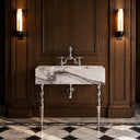 marble vanity top bathroom in Milas Lilac - Image 2