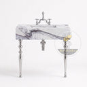 marble vanity top bathroom in Milas Lilac - Image 4