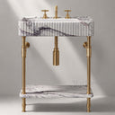 marble vanity top sink in Milas Lilac - Image 1