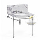 marble top bathroom vanity in Milas Lilac - Image 3