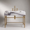 marble vanity top with sink in Milas Lilac - Image 1