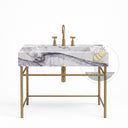 marble vanity top with sink in Milas Lilac - Image 4