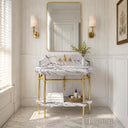 marble sink vanity in Milas Lilac - Image 2