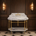 marble sink vanity in Milas Lilac - Image 4