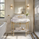 marble sink vanity in Milas Lilac - Image 3