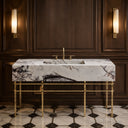 wall mount marble sink in Milas Lilac - Image 2