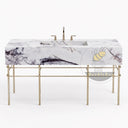 wall mount marble sink in Milas Lilac - Image 3