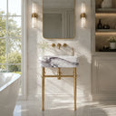 bath vanity marble top in Milas Lilac - Image 2