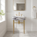bath vanity marble top in Milas Lilac - Image 3
