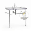 marble vanity top and sink in Milas Lilac - Image 3