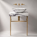 marble vanity top bathroom in Milas Lilac - Image 1