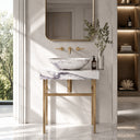 marble vanity top bathroom in Milas Lilac - Image 2