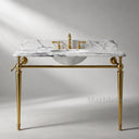 marble vanity top sink in Milas Lilac - Image 1
