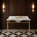 marble vanity top sink in Milas Lilac - Image 3
