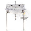 marble bath vanity in Milas Lilac - Image 4