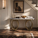 Marble entrance table in Milas Lilac - Image 2