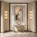 Marble entrance table in Milas Lilac - Image 3